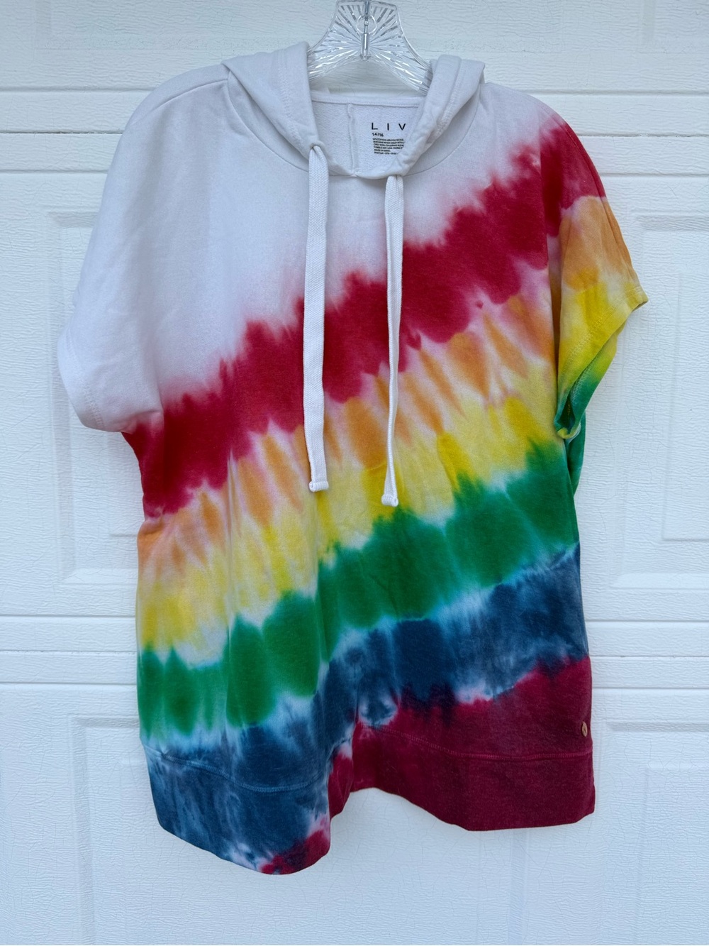 Lane Bryant Livi Active 14/16 Hooded Pullover Sleeveless Sweatshirt Pockets